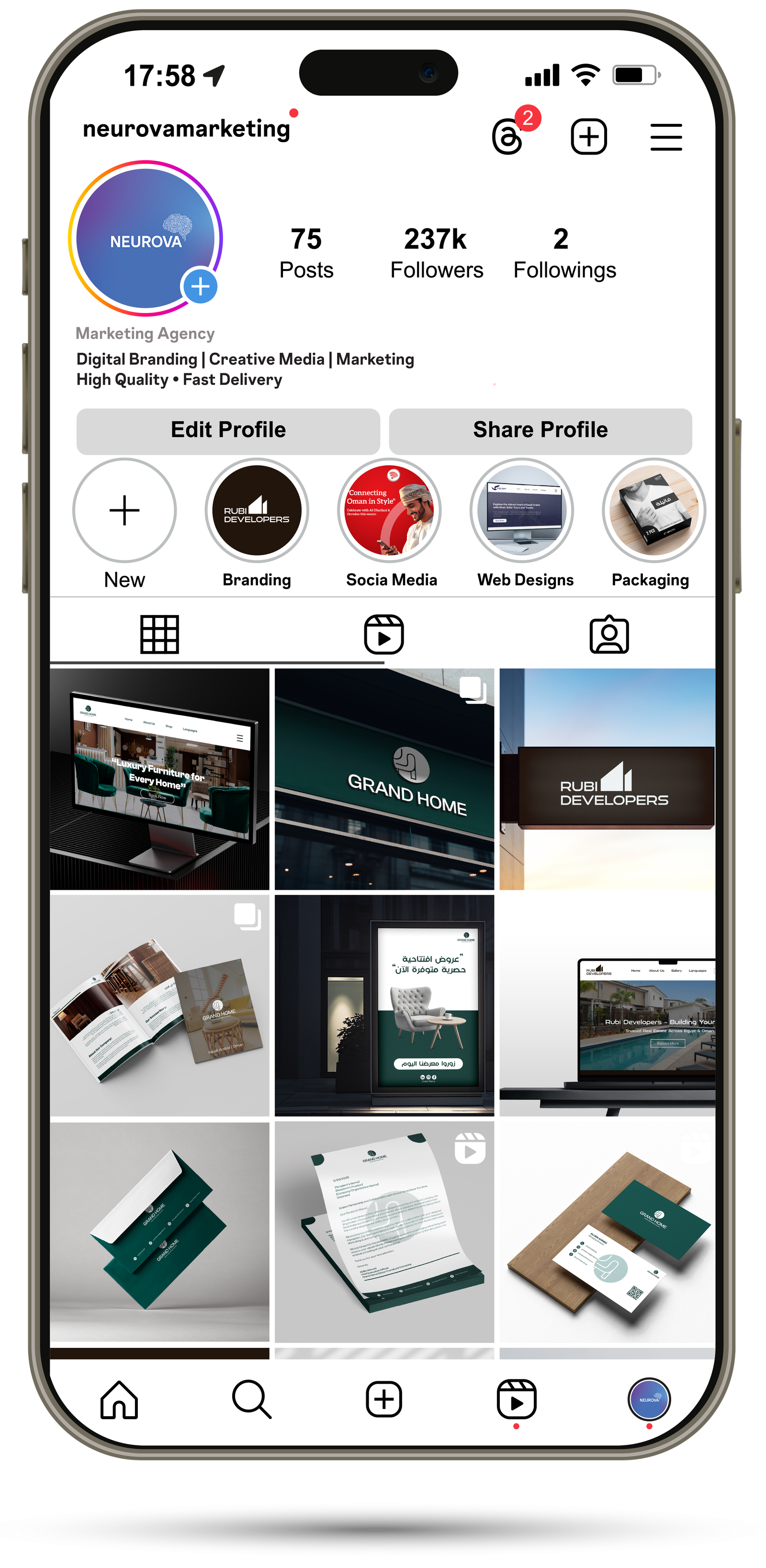 Follow Neurova on Instagram